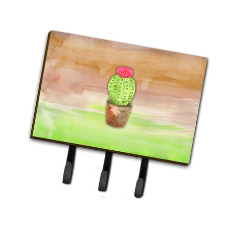 Carolines Treasures Cactus Green & Brown Watercolor Leash or Key Holder BB7365TH68